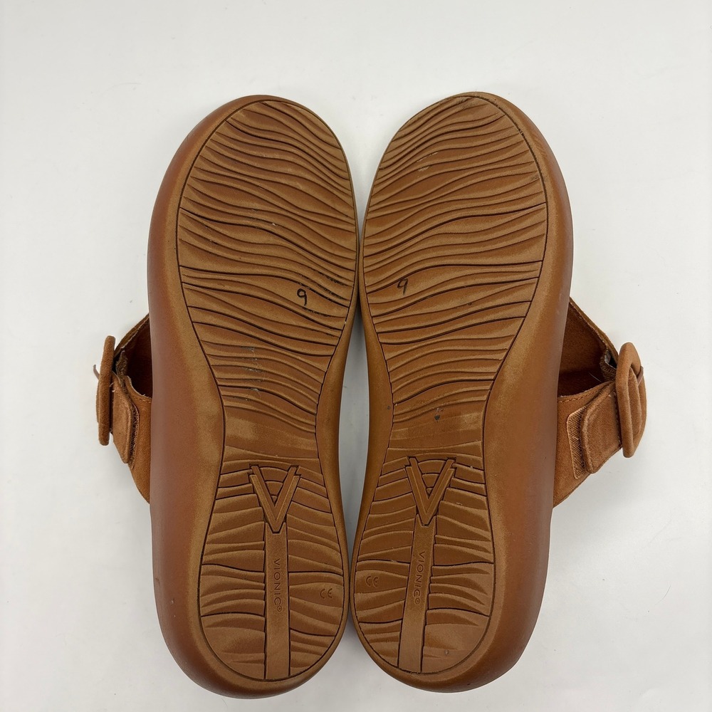 Vionic Activate RX Recovery Brown Suede Buckle Thong Sandals Size 9 Orthotic - Picture 7 of 8